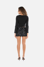 Load image into Gallery viewer, Dala Sequin Black Skirt