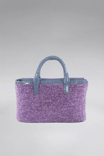 Load image into Gallery viewer, Small Crystal Patent Flap Tote