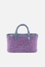 Load image into Gallery viewer, Small Crystal Patent Flap Tote