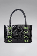 Load image into Gallery viewer, Large Kriss Patent Leather Wedge Tote