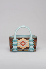 Load image into Gallery viewer, Small Kriss Aztec Carpet Wedge Tote