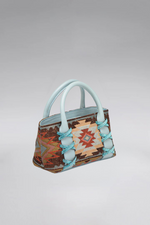 Load image into Gallery viewer, Small Kriss Aztec Carpet Wedge Tote