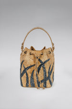 Load image into Gallery viewer, Large Flame Snakeskin Bucket Bag