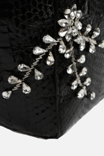 Load image into Gallery viewer, Medium Diamond Flower Power Snakeskin Pop Tote