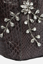 Load image into Gallery viewer, Medium Diamond Flower Power Snakeskin Pop Tote