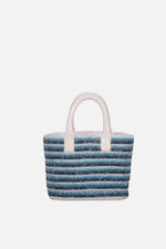 Load image into Gallery viewer, Small Striped Crystal Patent Pop Tote