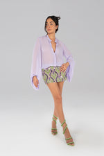 Load image into Gallery viewer, Purple Chiffon Blouse