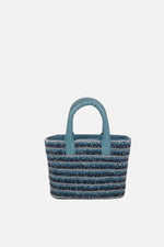Load image into Gallery viewer, Small Striped Crystal Patent Pop Tote