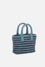 Load image into Gallery viewer, Small Striped Crystal Patent Pop Tote