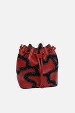 Load image into Gallery viewer, Large Patchy Leather Bucket Bag
