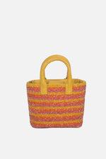 Load image into Gallery viewer, Small Striped Crystal Patent Pop Tote