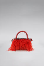 Load image into Gallery viewer, Feather Snakeskin Curvy Tote