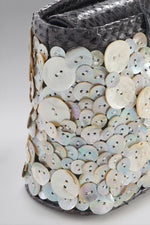 Load image into Gallery viewer, Pearl Flap Snakeskin Tote Bag
