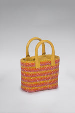 Load image into Gallery viewer, Small Striped Crystal Patent Pop Tote