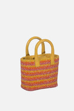 Load image into Gallery viewer, Small Striped Crystal Patent Pop Tote