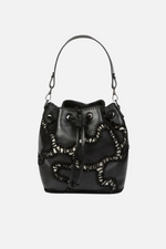 Load image into Gallery viewer, Large Patchy Leather Bucket Bag