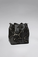 Load image into Gallery viewer, Large Patchy Leather Bucket Bag