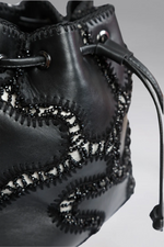 Load image into Gallery viewer, Large Patchy Leather Bucket Bag