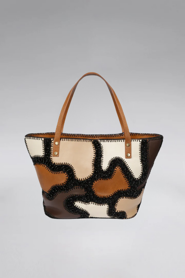 Large Patchy Leather Tote
