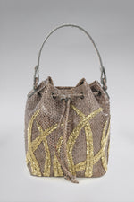 Load image into Gallery viewer, Large Flame Snakeskin Bucket Bag