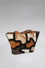 Load image into Gallery viewer, Large Patchy Leather Tote