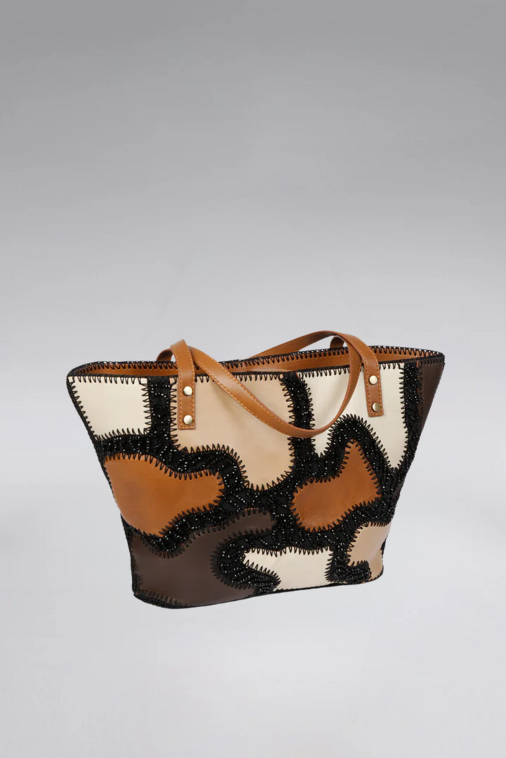 Large Patchy Leather Tote
