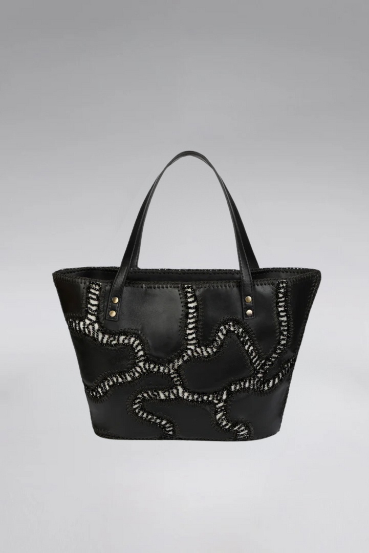 Large Patchy Leather Tote