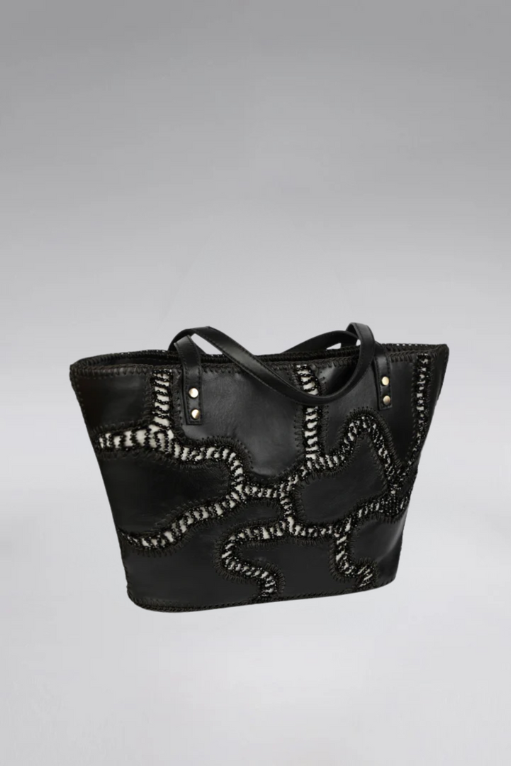 Large Patchy Leather Tote