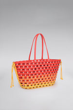 Load image into Gallery viewer, Large Weave Crescent Beach Bag