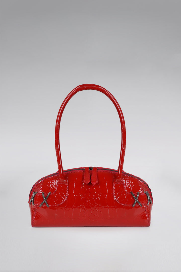 Kriss Patent Shoulder Bag