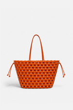 Load image into Gallery viewer, Large Weave Crescent Beach Bag SS26'