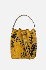 Load image into Gallery viewer, Large Flower Power Snakeskin Bucket Bag