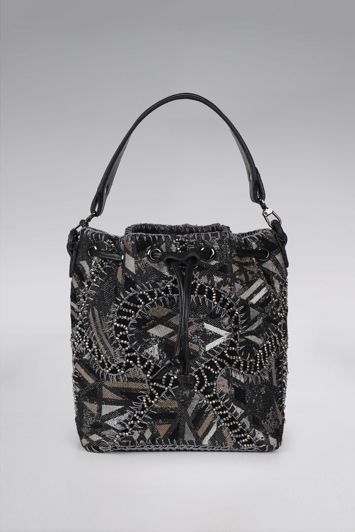 Large Patchy Carpet Bucket Bag