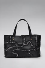 Load image into Gallery viewer, Large Patchy Leather Shopper Tote