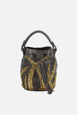 Load image into Gallery viewer, Small Flame Snakeskin Bucket Bag