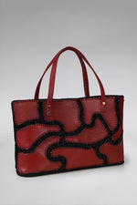 Load image into Gallery viewer, Large Patchy Leather Shopper Tote