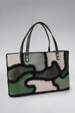 Load image into Gallery viewer, Large Patchy Leather Shopper Tote