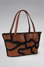 Load image into Gallery viewer, Medium Patchy Leather Tote
