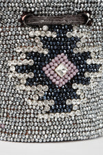 Load image into Gallery viewer, Mini Aztec Crystal Snakeskin Evening Bucket Bag