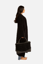 Load image into Gallery viewer, Large Willow Knit and Leather Shopper Tote