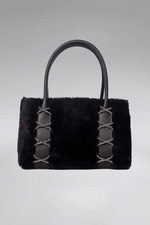Load image into Gallery viewer, Large Kriss Faux Fur Wedge Tote