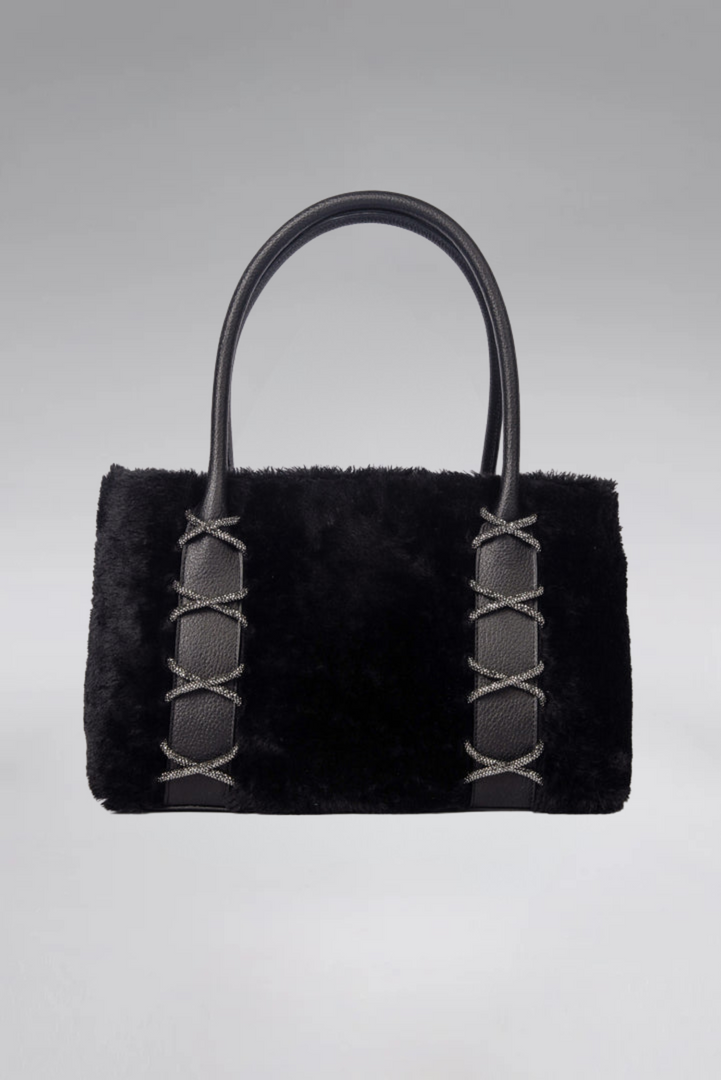 Large Kriss Faux Fur Wedge Tote