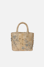 Load image into Gallery viewer, Small Diamond Flower Power Snakeskin Pop Tote