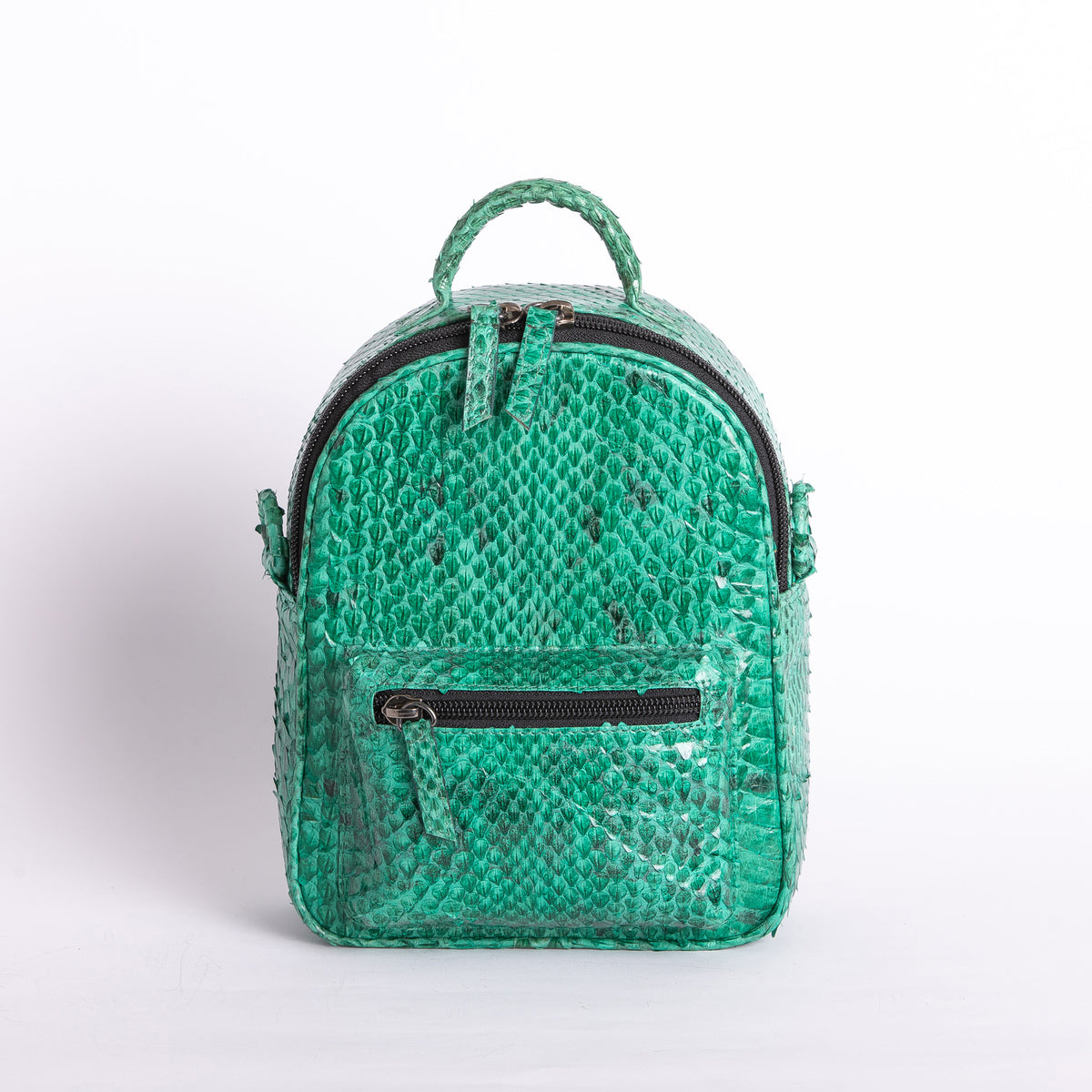 GRAY SNAKESKIN BACKPACK