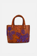 Load image into Gallery viewer, Medium Flower Power Snakeskin Pop Tote