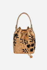 Load image into Gallery viewer, Large Flower Power Snakeskin Bucket Bag
