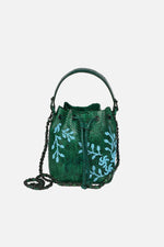 Load image into Gallery viewer, Large Flower Power Snakeskin Bucket Bag