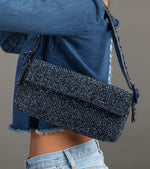 Load image into Gallery viewer, Lori Crystal Patent Leather Evening Shoulder Bag