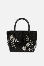 Load image into Gallery viewer, Diamond Flower Power Snakeskin Pop Tote