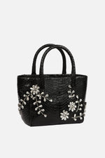 Load image into Gallery viewer, Diamond Flower Power Snakeskin Pop Tote